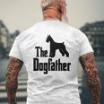 The Dogfather Giant Schnauzer Dog Idea Mens Back Print T-shirt Gifts for Old Men