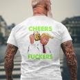 Donald Trump St Patricks Day Cheers Fuckers Mens Back Print T-shirt Gifts for Old Men
