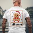 All Done Christmas Special Education Gingerbread Sped Squad Men's T-shirt Back Print Gifts for Old Men