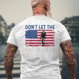 Don't Let The Old Man In Vintage American Flag Retro Men's T-shirt Back Print Gifts for Old Men