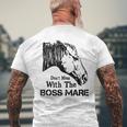 Don't Mess With The Boss Mare Men's T-shirt Back Print Gifts for Old Men