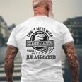 Don't Mess With Grandpasaurus Jurassicked Dinosaur Grandpa Mens Back Print T-shirt Gifts for Old Men
