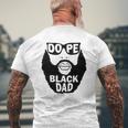 Dope Black Dad Beared Man Father's Day Mens Back Print T-shirt Gifts for Old Men