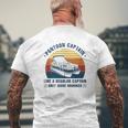 Drunk Captain Grandpa Dad Mens Back Print T-shirt Gifts for Old Men