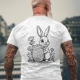 Easter Bunny Ausmalen Und Selbst Bemalen T-Shirt mit Rückendruck Geschenke für alte Männer