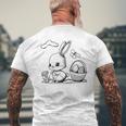 Easter Bunny Ausmalen Und Selbst Bemalen T-Shirt mit Rückendruck Geschenke für alte Männer