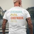 Ehemann Papa Chefkoch Held Geschenk Zumatertag T-Shirt mit Rückendruck Geschenke für alte Männer