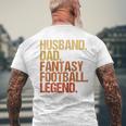 Ehemann Papa Fantasy Football Legend Cooles Ater Herren Raglan T-Shirt mit Rückendruck Geschenke für alte Männer