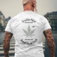 Ein Echter Pfälzer Raucht Kein Cannabis Pfalz Marihuana Wein T-Shirt mit Rückendruck Geschenke für alte Männer