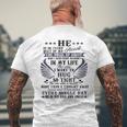 He Is In Every Heart Beat Of My Heart The Angel Daddy's Men's T-shirt Back Print Gifts for Old Men