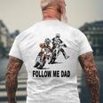 Father & Son Motocross Dirt Bike Kids Mx Mens Back Print T-shirt Gifts for Old Men
