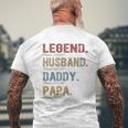 Fathers Day Legend Husband Daddy Papa For Dad Mens Back Print T-shirt Gifts for Old Men