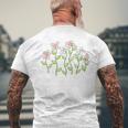 Field Of Flowers Of Summer Garden Men's T-shirt Back Print Gifts for Old Men