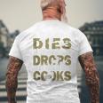 If It Flies It Dies If It Hops It Drops If It Hooks It Cooks Men's T-shirt Back Print Gifts for Old Men