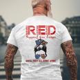 On Friday We Wear Red Friday Military Support Troops Us Flag Men's T-shirt Back Print Gifts for Old Men