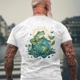 Frog Earth Day Frog Earth Day Green Themed Men's T-shirt Back Print Gifts for Old Men