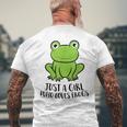 Frosch Mädchen Nur Ein Frosch Mädchen Das Frösche Liebt T-Shirt mit Rückendruck Geschenke für alte Männer