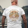 Fun Pirate Drinking Team Jolly Roger Dad Halloween Mens Back Print T-shirt Gifts for Old Men