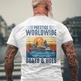 Boats And Hoes Adult Humor Vintage Retro Boating Men's T-shirt Back Print Gifts for Old Men