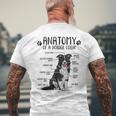 Border Collie Dog Holder Anatomy Dog T-Shirt mit Rückendruck Geschenke für alte Männer