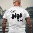 Cat Flag Hardcore Band Parodies Men's T-shirt Back Print Gifts for Old Men
