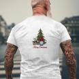 Christmas Gnomes Merry Christmas Mens Back Print T-shirt Gifts for Old Men