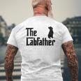 Coolest Lab Dad For Black Labrador Dog Lover Men Mens Back Print T-shirt Gifts for Old Men