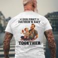 Dad And Son Our First Fathers Day Together Fathers Day Men's T-shirt Back Print Gifts for Old Men