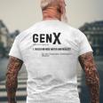 Definition Gen X Raised On Hose Water & Neglect Gag Men's T-shirt Back Print Gifts for Old Men