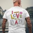 Father's Day For Kids I Love My Dad Mens Back Print T-shirt Gifts for Old Men
