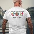 Quilter Make A Quilt Quilting Sewing Fabric Men's T-shirt Back Print Gifts for Old Men