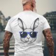 Rabbit Bunny Face Sunglasses Easter For Boys Men Men's T-shirt Back Print Gifts for Old Men
