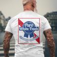 Redneck Pure White Trash Mens Back Print T-shirt Gifts for Old Men