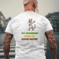 Singing Cat Awesome For Music Lover Men's T-shirt Back Print Gifts for Old Men