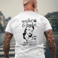 Wake And Bake Marijuana Weed Men's T-shirt Back Print Gifts for Old Men