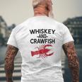 Whiskey And Crawfish Mens Back Print T-shirt Gifts for Old Men