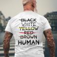 Gegen Rassismus No Racism Human T-Shirt mit Rückendruck Geschenke für alte Männer