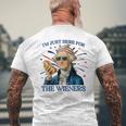 George Washington Hot Dog Just Here For The Wieners Men's T-shirt Back Print Gifts for Old Men