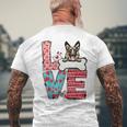 German Shepherd Valentines Day Heart Dog Lover Men's T-shirt Back Print Gifts for Old Men