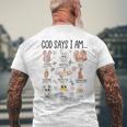 God Says I Am Easter Day Men's T-shirt Back Print Gifts for Old Men