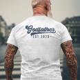 Godfather Est 2023 Godfather To Be New God Dad Men's T-shirt Back Print Gifts for Old Men