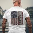 Grampy American Flag Vintage Father's Day 4Th Of July Men's T-shirt Back Print Gifts for Old Men