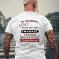 Grandparents My Grandkids Laugh Because They Think I'm Crazy Mens Back Print T-shirt Gifts for Old Men