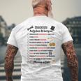 Groom Tasks Stag Jga Checklist Poltern S T-Shirt mit Rückendruck Geschenke für alte Männer