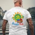 Happy Festival Of Colors Happy Holi Om Hindu Indian Men's T-shirt Back Print Gifts for Old Men