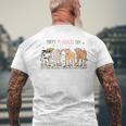 Happy Mu-Dders Day Cow Squad Highland Cow Cattle Men's T-shirt Back Print Gifts for Old Men