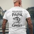 Herren Angler Fischer Cooler Papaater Forelle Hecht Sportangler T-Shirt mit Rückendruck Geschenke für alte Männer