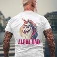 Herren Lustiges Einhorn Papa Laufey Männeratertag Weihnachten Ehemann T-Shirt mit Rückendruck Geschenke für alte Männer