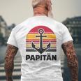 Herren Papitänatertag Bester Papa Anker Norden Kapitän T-Shirt mit Rückendruck Geschenke für alte Männer