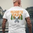 Herren Waldarbeiter Papa Baumfäller Bäume Fällen Im Wald Raglan T-Shirt mit Rückendruck Geschenke für alte Männer